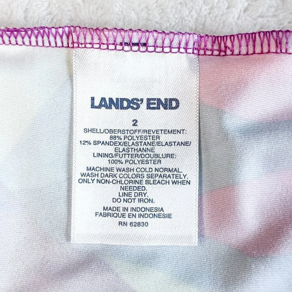 Lands' End Two Piece Tankini Swimsuit | Toddler Girls | 2T | Colorful | Purple - Picture 10 of 11